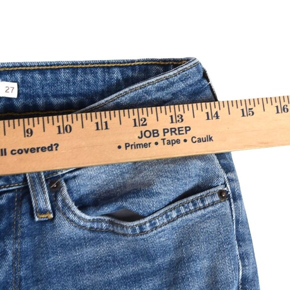 Levi’s 714 Straight Leg Jeans Size 27 Light Wash Raw Hem Y2K Casual - Picture 10 of 10